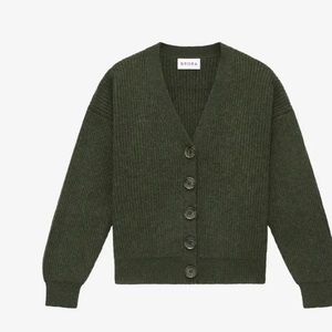 Brora V-Neck Cashmere Cardigan (UK12-14 / USM-L)